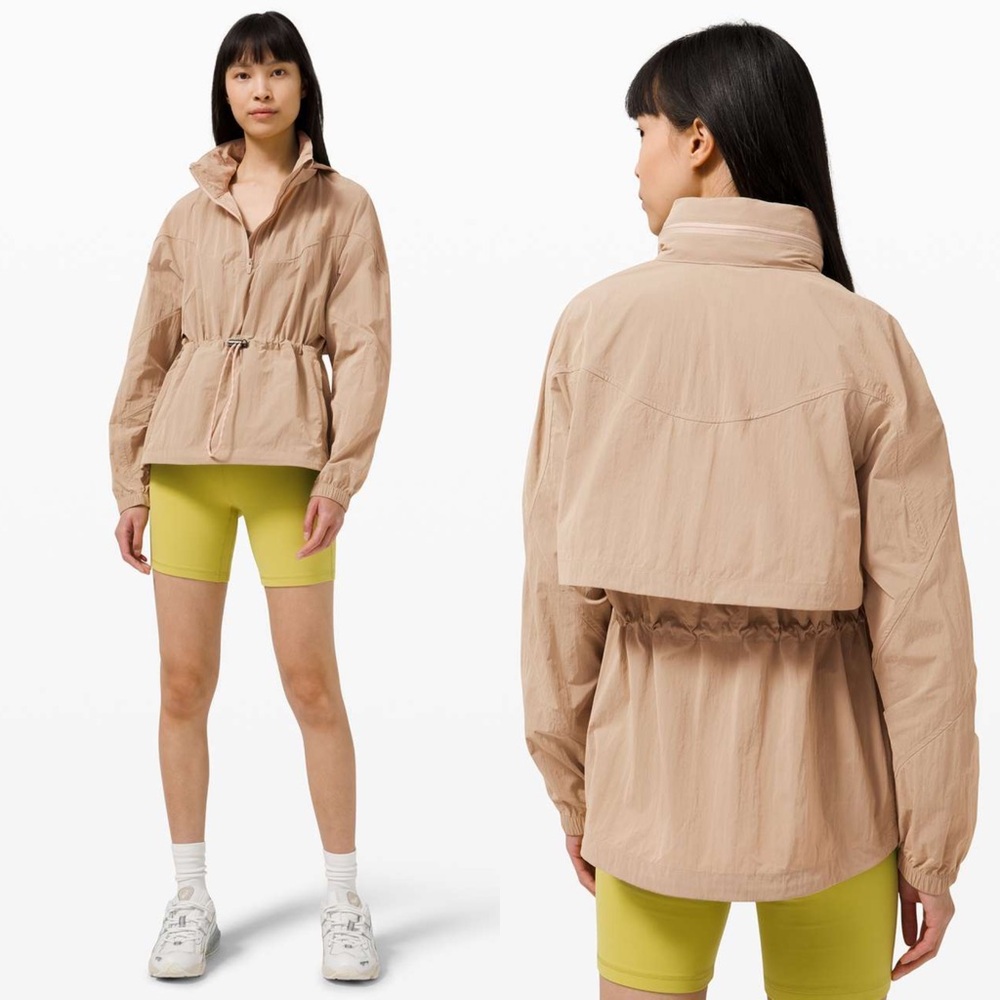 Lululemon Evergreen Anorak Cafe Au Lait W4BNSS Retail $148 Packable Lightweight